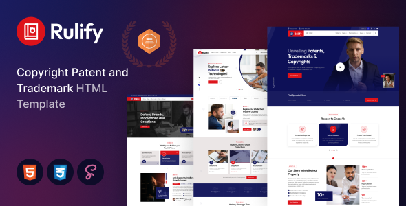 Rulify - Patent Copyright and Trademark Law Firm HTML Template Rulify - Patent Copyright and Trademark Law Firm HTML Template