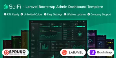 SCIFI - Laravel Bootstrap Admin Portal Dashboard Template