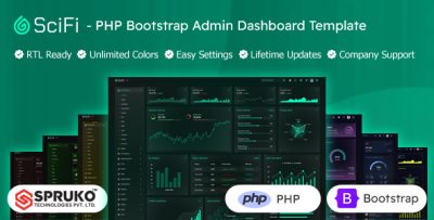 SCIFI - PHP Bootstrap Admin Dashboard Panel Template