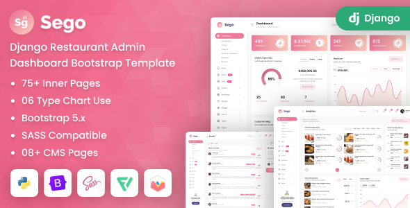 Sego - Django Restaurant Admin Dashboard Bootstrap Template Sego - Django Restaurant Admin Dashboard Bootstrap Template