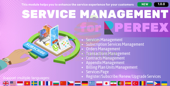 Service Management module for Perfex CRM Service Management module for Perfex CRM
