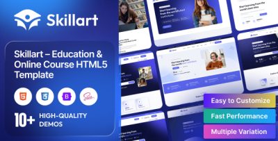 Skillart - Online Education LMS HTML5 Template