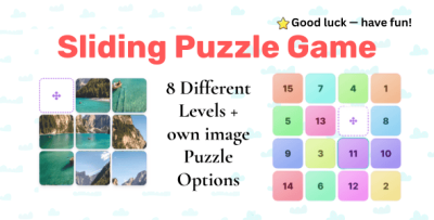 Sliding Puzzle - Classic & Image Mode Challenge