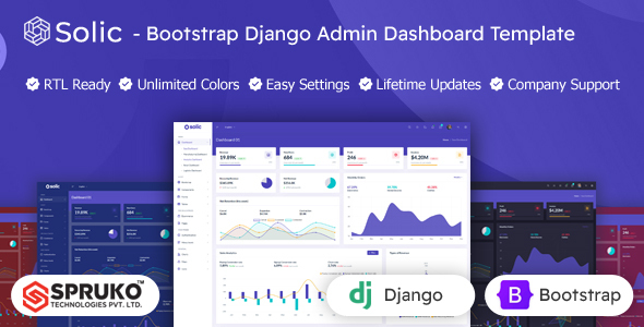 Solic - Django Framework Bootstrap Admin Portal Dashboard Template Solic - Django Framework Bootstrap Admin Portal Dashboard Template