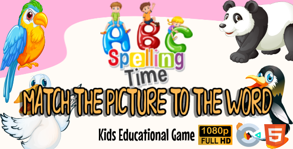 Spelling Time Match picture with word | Educational game Spelling Time Match picture with word | Educational game