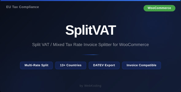 SplitVAT - WooCommerce Split VAT / Mixed Tax Rate Invoice Splitter SplitVAT - WooCommerce Split VAT / Mixed Tax Rate Invoice Splitter