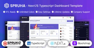 Spruha - Next JS Typescript Admin Template