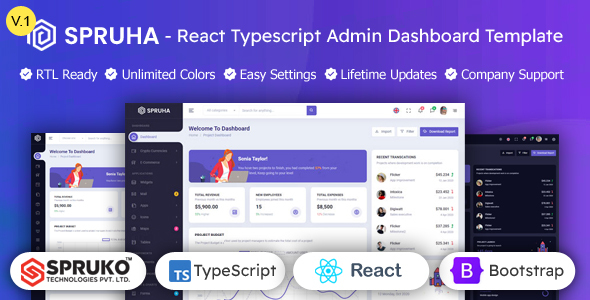 Spruha - Typescript React Admin Dashboard Template Spruha - Typescript React Admin Dashboard Template