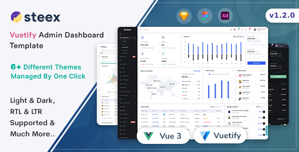 Steex - Vuetify Admin & Dashboard Template Steex - Vuetify Admin & Dashboard Template