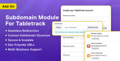 Subdomain Module for Tabletrack