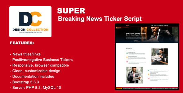 Super - Breaking News Ticker Script Super - Breaking News Ticker Script