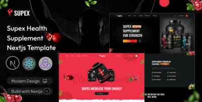 Supex - Health Supplement React Next js Template