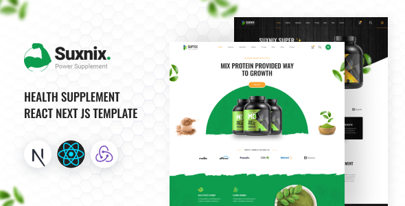 Suxnix - React Next js Health Supplement Template Suxnix - React Next js Health Supplement Template