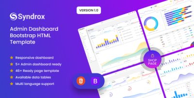 Syndrox -  Admin Dashboard Bootstrap HTML Template