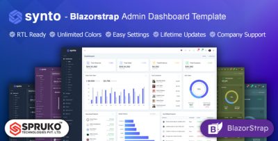 Synto - Blazor Server Web Admin Dashboard Template
