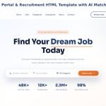 TalentHub - Job Portal & Recruitment HTML Template with AI Matching