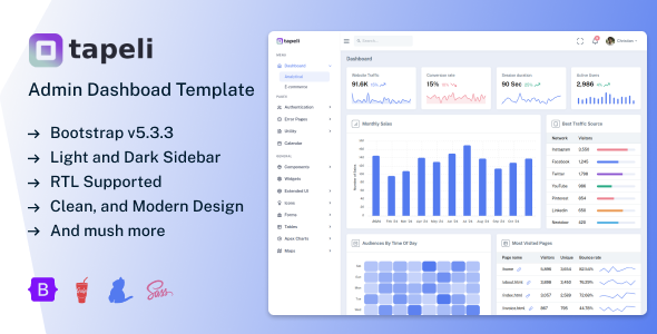 Tapeli - Responsive Bootstrap 5 Admin UI Kit Tapeli - Responsive Bootstrap 5 Admin UI Kit