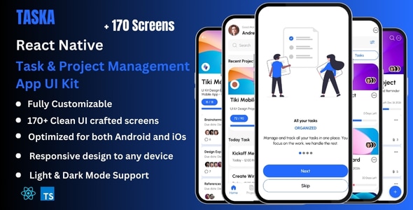 Taska - Task & Project Management React Native Expo App Ui Kit Taska - Task & Project Management React Native Expo App Ui Kit