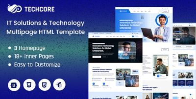 TechCore - IT Solutions & Technology Multipage HTML Template