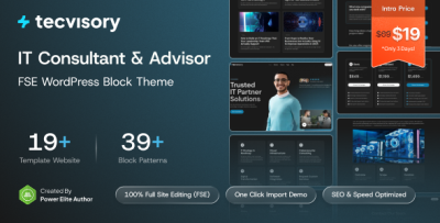 Tecvisory - IT Consultant & Advisory Gutenverse FSE WordPress Block Theme