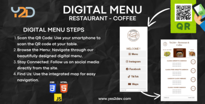 Template Digital Menu - Restaurant Coffe - HTML5 CSS3 JS