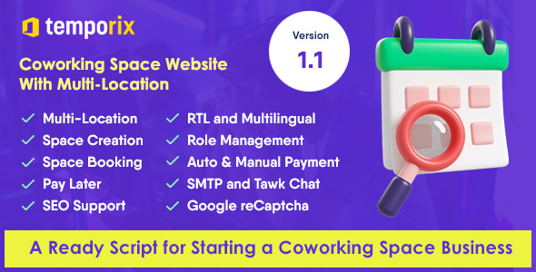 Temporix - Coworking Space Website With Multi-Location Temporix - Coworking Space Website With Multi-Location