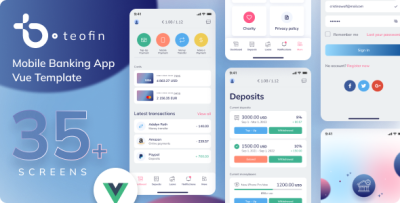 Teofin - Vue.js Banking & Finance PWA