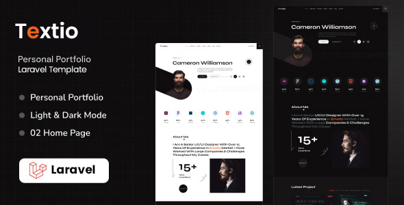 Textio - Laravel Personal Portfolio Template Textio - Laravel Personal Portfolio Template
