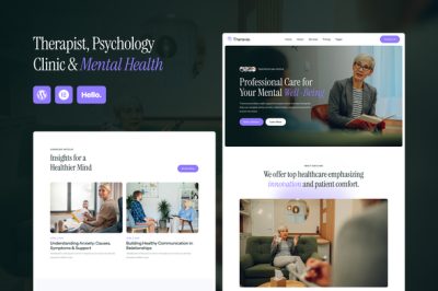 Theravie - Therapist Psychology Clinic & Mental Health Elementor Template Kit