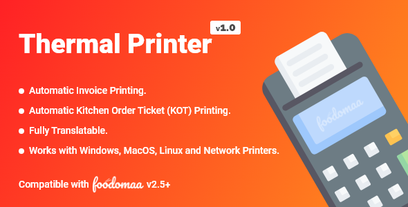 Thermal Printer Module for Foodomaa Thermal Printer Module for Foodomaa