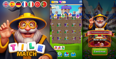 Tile Match: Wizarding School - 100 LEVEL(+Level Editor) - HTML Game - Construct 3 - C3P