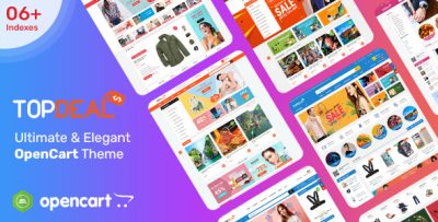 TopDeal - MarketPlace | Multi Vendor Responsive OpenCart 3 & 2.3 Theme with Mobile-Specific Layouts