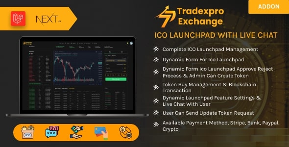 Tradexpro ICO Launchpad - Initial Token Offering Addon Tradexpro ICO Launchpad - Initial Token Offering Addon
