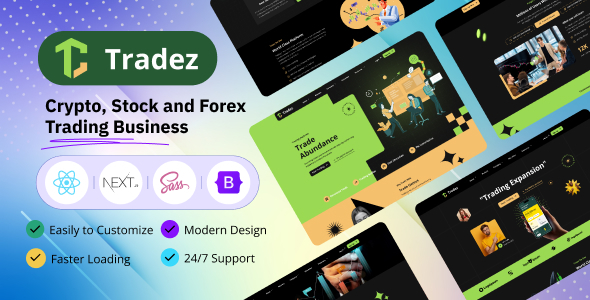Tradez - Forex and Stock Broker React Next JS Template Tradez - Forex and Stock Broker React Next JS Template