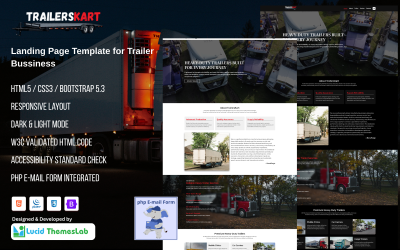 TrailersKart - Heavy Duty Trailer Landing Page Template | HTML Bootstrap 5.3