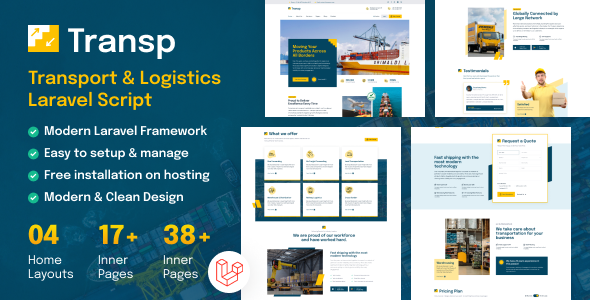 TransP - Transport Courier & Logistics Business Website TransP - Transport Courier & Logistics Business Website