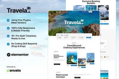 Travela - Travel & Trip Business Elementor Template Kit