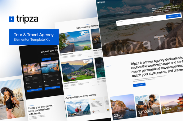 Tripza - Tour & Travel Agency Elementor Template Kit Tripza - Tour & Travel Agency Elementor Template Kit