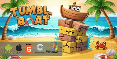 Tumble Boat Game - Puzzle Block Game - HTML5, Android, iOS & Windows | Construct 3