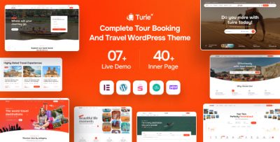 Turie - Modern Travel & Tour Booking WordPress Theme