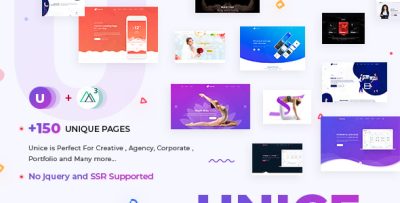 Unice - Creative Agency & Business Vue NuxtJs Multipurpose Landing Template