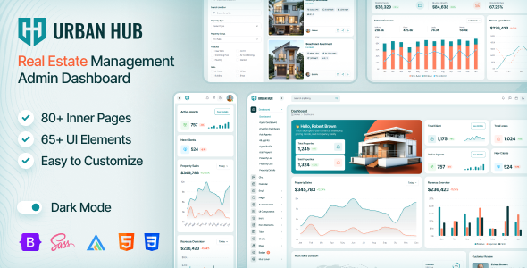 UrbanHub | Real Estate Management Admin Dashboard Template UrbanHub | Real Estate Management Admin Dashboard Template