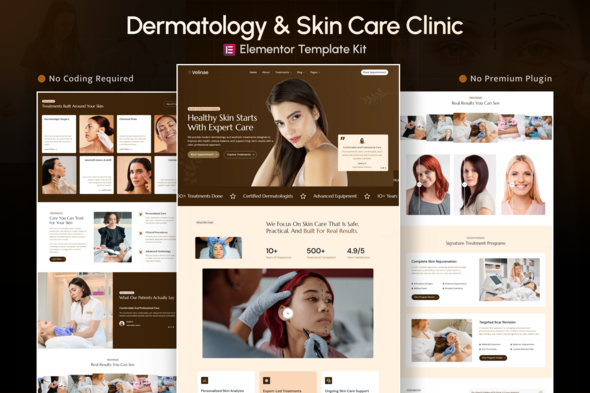 Velinae - Dermatology & Skin Care Elementor Template Kit Velinae - Dermatology & Skin Care Elementor Template Kit