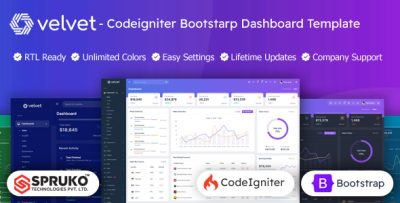 Velvet - Codeigniter Dashboard Template Bootstrap