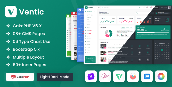 Ventic - CakePHP Event Ticketing Bootstrap 5 Admin Template Ventic - CakePHP Event Ticketing Bootstrap 5 Admin Template