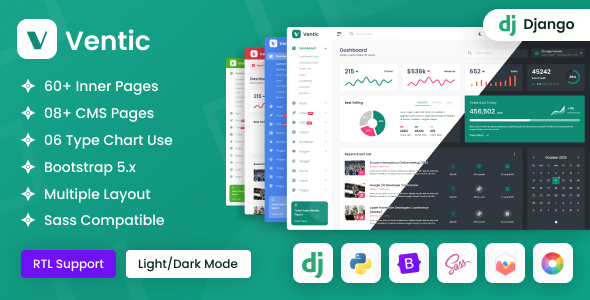 Ventic - Django Event Ticketing Admin Dashboard Template Ventic - Django Event Ticketing Admin Dashboard Template