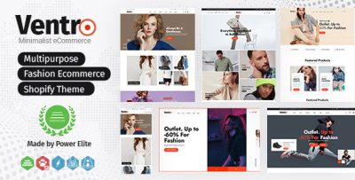 Ventro - Multipurpose Fashion Ecommerce Shopify Theme