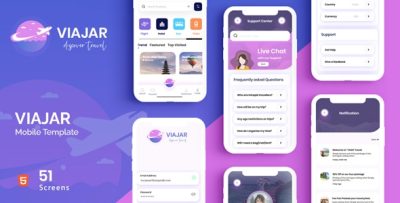 VIAJAR | Travel App Mobile Template