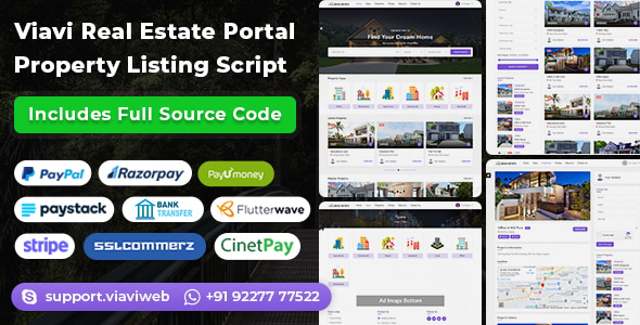 Viavi Real Estate Portal - Property Listing Script Viavi Real Estate Portal - Property Listing Script