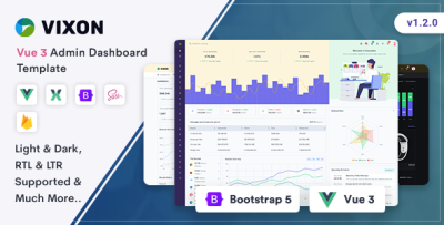 Vixon - Vuejs Admin & Dashboard Template